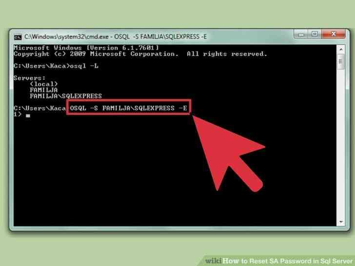 Image intitulé de Réinitialisation de Mot de passe dans Sql Server Étape 2